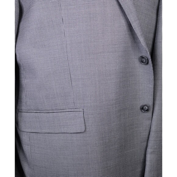 Calvin Klein Slim Men's Sport Coat Blazer Two Button Texture Gray Wool/Silk 52R - Picture 3 of 13